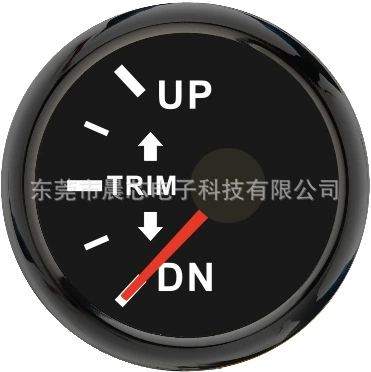 12V/24V Universal Manufacturer Direct Supply Other vehicle instruments - cx6027b-black-dial-black-cover-left-red-light