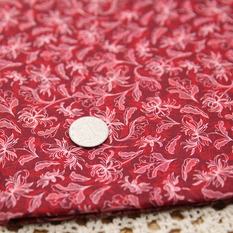 Tela de bordado hecha a mano para patchwork DIY, tela de bordado Lu, tela de bordado de moda, tela floral de algodón para punto de cruz y muñecas.