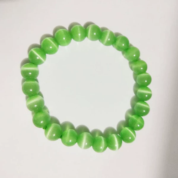 Green, cat's eye, 10mm, 25 gram