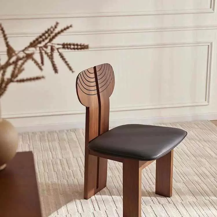 复古中古非洲椅子靠背椅设计师休闲餐椅法式家用化妆现代简约北欧