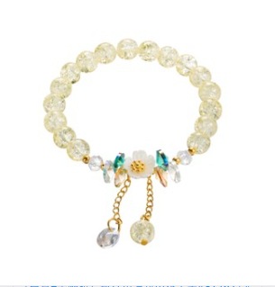 S015-pulsera de flores frescas amarillas SZ175