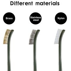 Cross-border 3-piece set of double-headed brushes, nylon tube brush set, gun brush, rust removal wire brush, polishing brush, tool brush