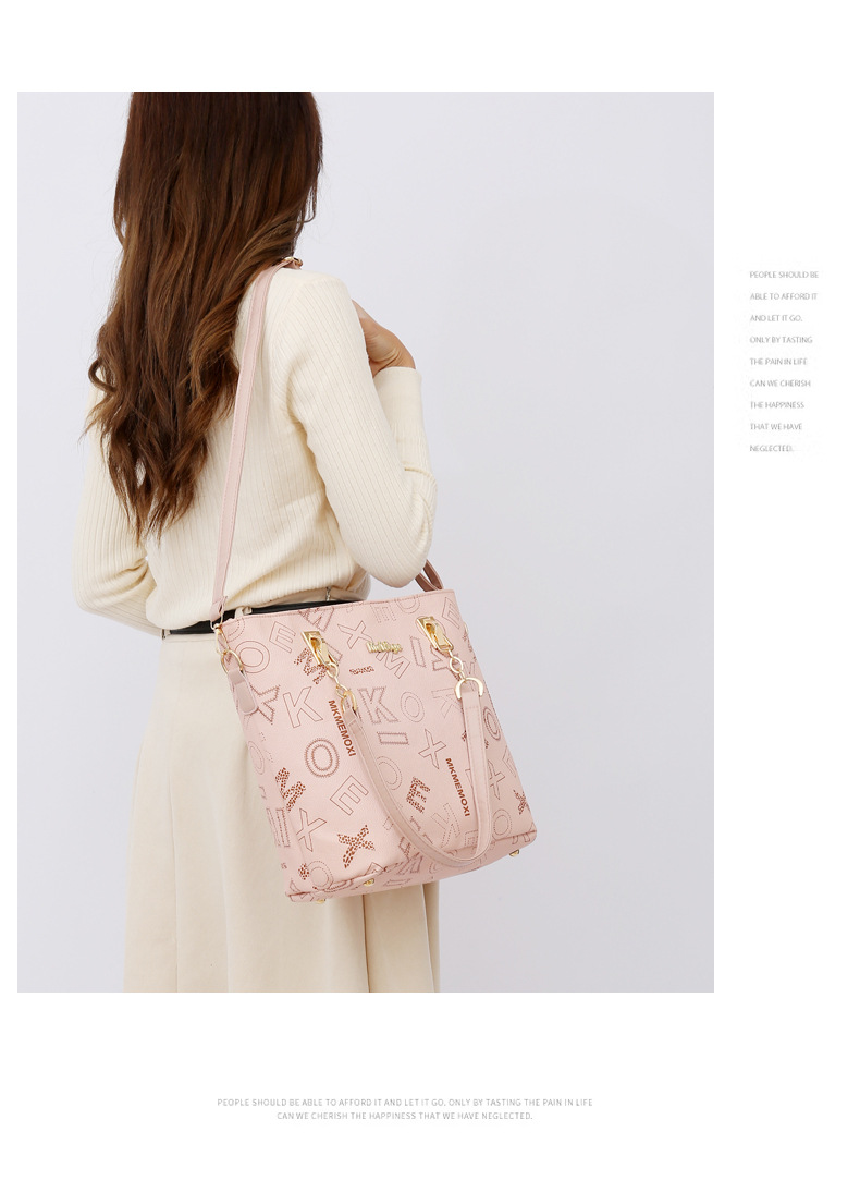 Cross-border foreign trade large-capacity new European and American retro mother-and-child bag multi-piece set women's bag, single-shoulder crossbody handbag undefined