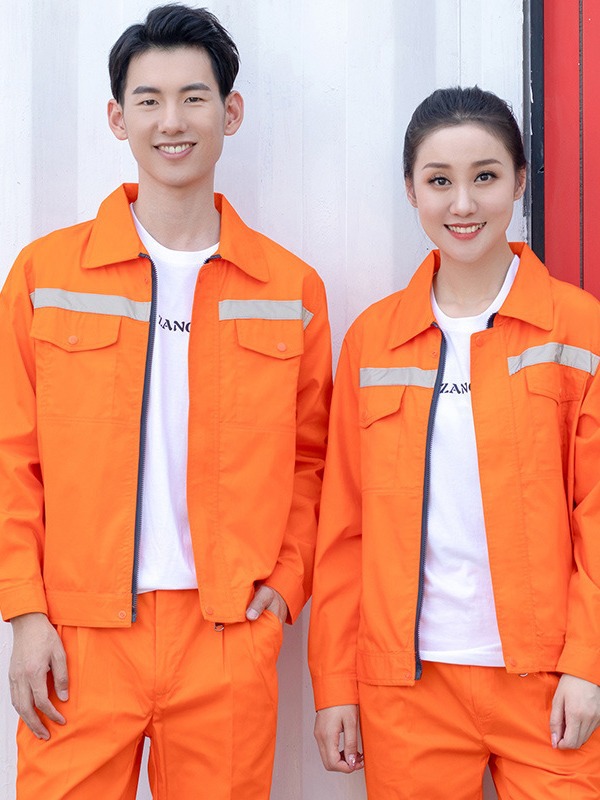 Set de ropa de trabajo de verano delgada manga larga tira reflectante resistente al desgaste sitio de construcción sanitario trabajo ropa de trabajo personalizada