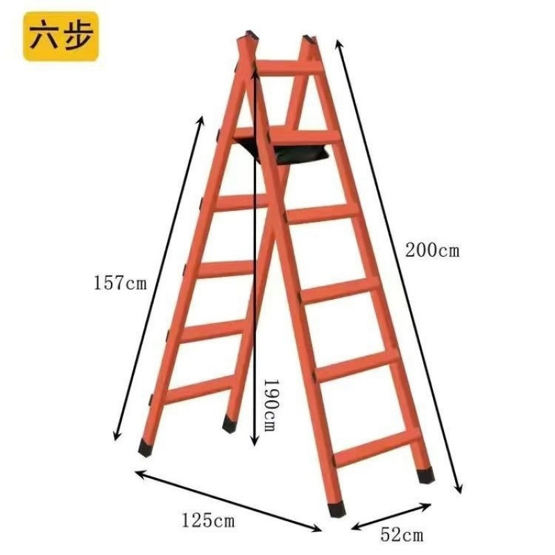 厚い人の字のはしごの炭素鋼の歩行のはしごの溶接の家庭の装飾の工事のはしごの特別な厚い折り畳みのはしごの人の字の木工|undefined