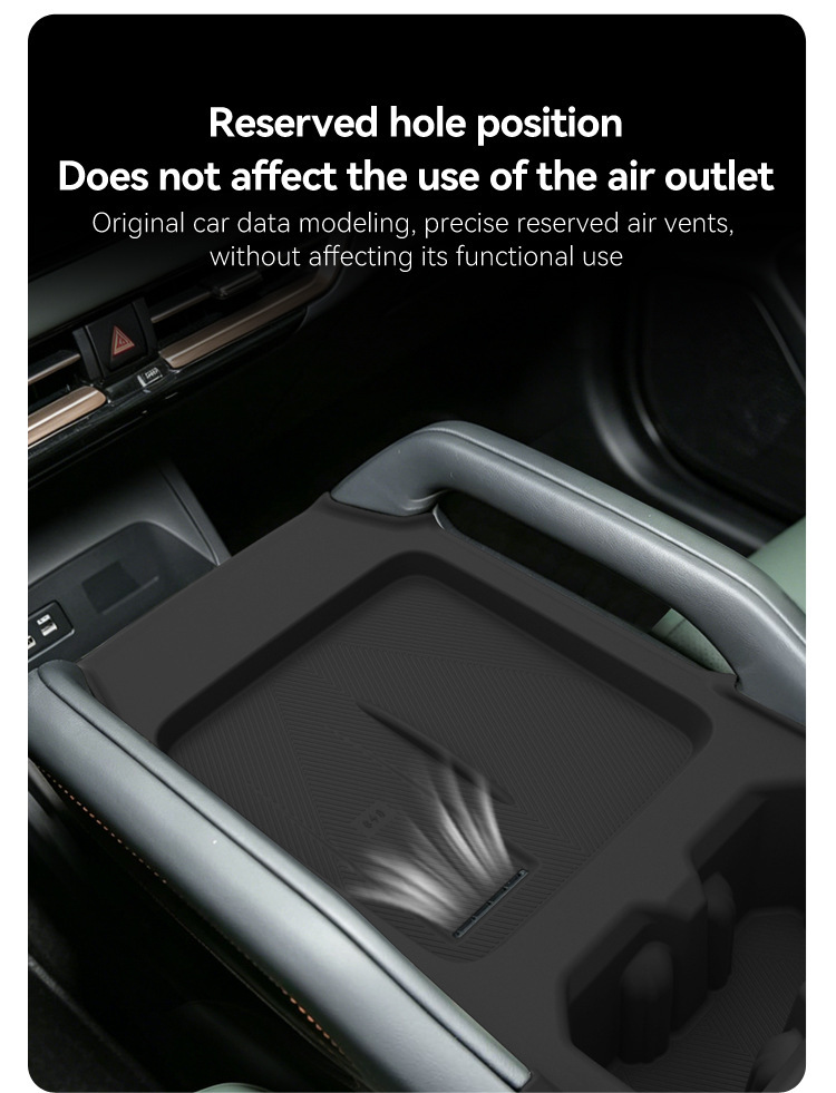 Suitable for 24-26 models of Jaecoo J6 EV, wireless charging integrated water cup cover ICAR03 silicone protective anti-slip mat