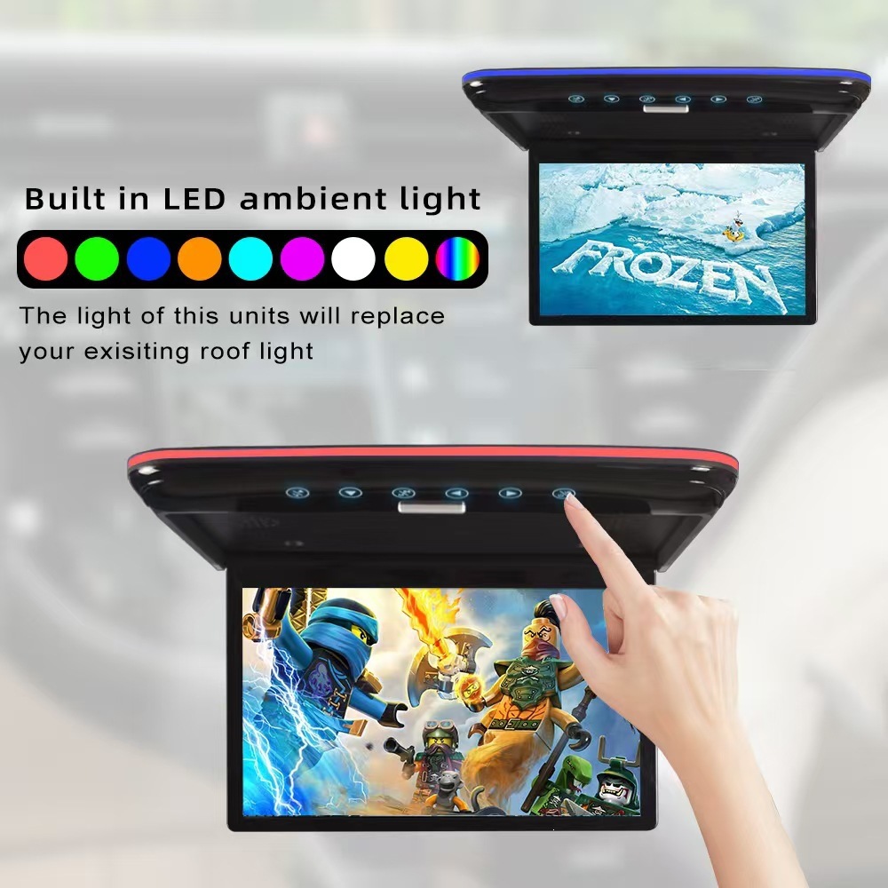 Cross-Border 13.3inch Dedicated Ceiling-Mounted Tv with Android 12 System, Mp5 Player with HDMI Input