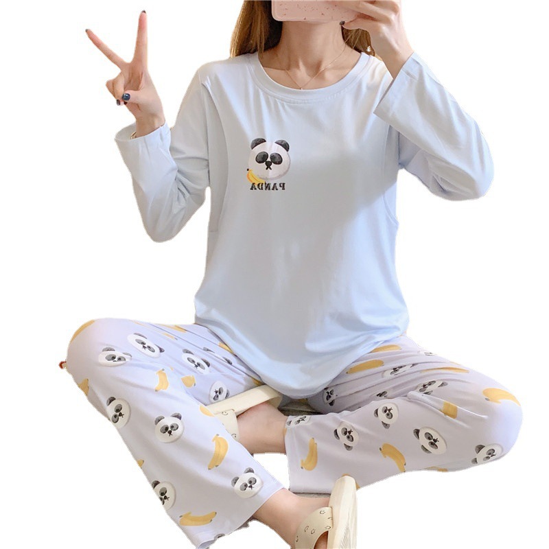 Pijamas de maternidad primavera y verano nueva ropa de maternidad primavera y otoño traje de maternidad delgada ropa de hogar de maternidad ropa de confinamiento de enfermería image 6