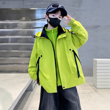 男童冲锋衣春秋款2025新款儿童春装男孩帅气三合一外套大童秋装潮