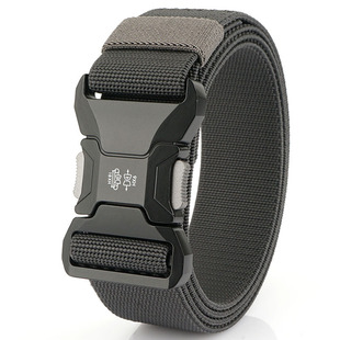 2024 Autumn New Zinc Alloy Men's Woven Stretch Fashion Commuter Belt Casual Tactical Belt