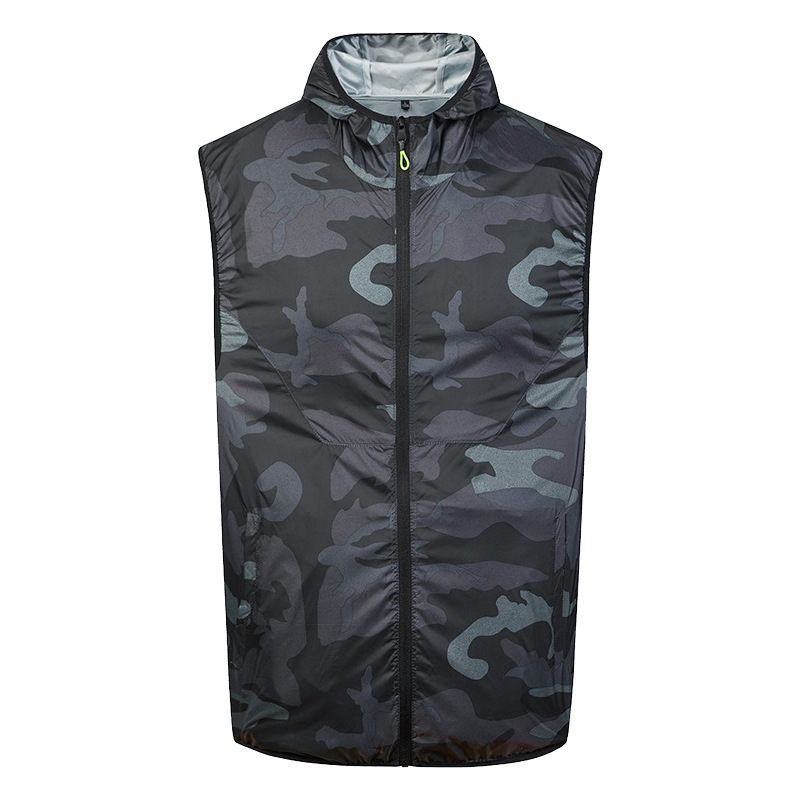 夏用扇風機付き服、スマート冷却空調服、男性用扇風機、熱中症対策ベスト、冷凍作業用屋外服