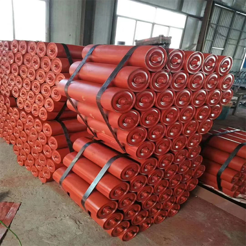 缓冲托辊组三连串橡胶托辊拖轮三连串矿用铁托辊输送带平行托辊