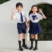 幼儿园园服夏季毕业照服装英伦学院风套装小学生班服儿童校服夏装