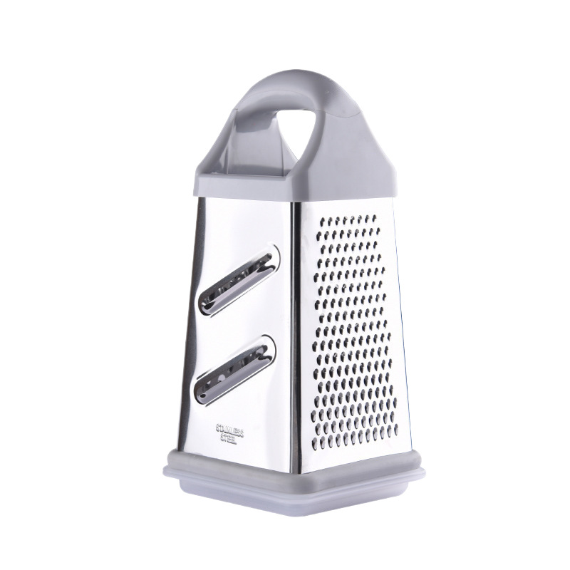 Acero inoxidable 8 pulgadas redondeada cuatro lados planar caja de almacenamiento base antideslizante cortador de verduras multifuncional utensilios de cocina GRATER image 5