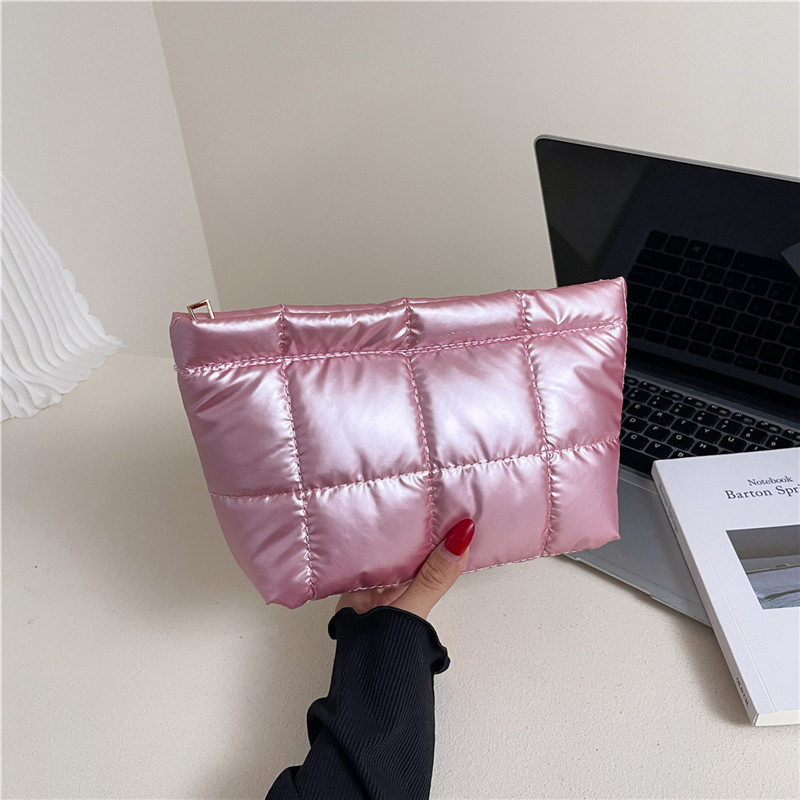 Casual de algodón simple bolso de cena de color sólido para mujeres coreanas personalidades versátiles bolso de moda de alta calidad