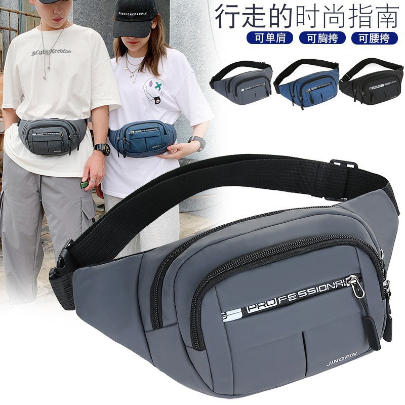 Bolso de cintura al por mayor para hombres al aire libre bolso de hombre para correr bolso de fitness logotipo impreso bolso de teléfono celular impermeable billetera
