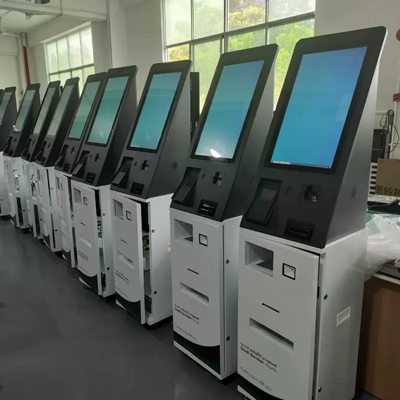 定制23.6寸立式自助结算打印一体机电容触摸办事大厅自助终端机