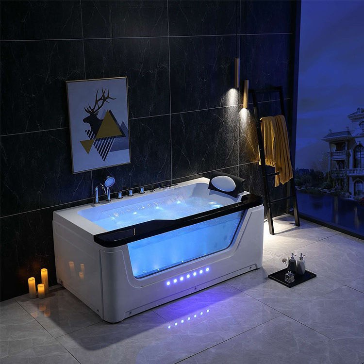 Bañera de acrílico piscina de masaje sola linterna baño de burbujas sola cortina de agua de lujo cascada baño bañera de masaje