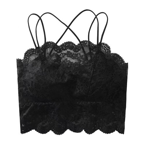 Lace suspender, beautiful back vest, women's pure desire, sexy outer wear, chest pad, tube top, large size, summer thin, breathable