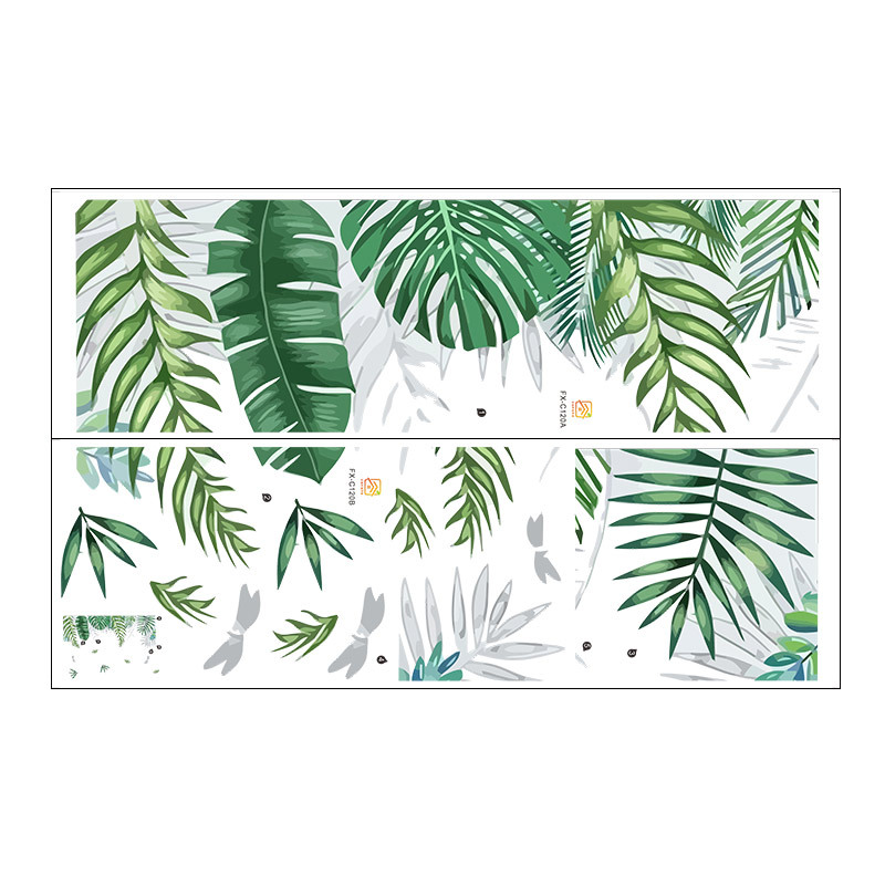 New Tropical Green Leaf Wall Stickers display picture 9