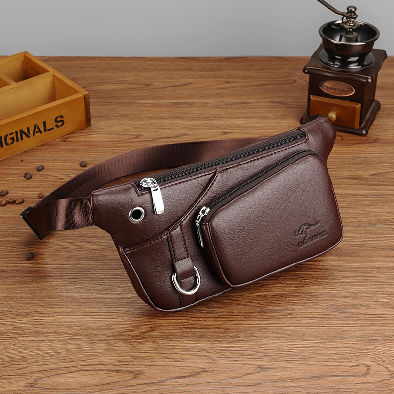 Waist Bag Men's Luggage Leather Goods Multifunctional Men's Chest Bag New Small Bag Casual Crossbody Mobile Phone Coin Purse Dropshipping
