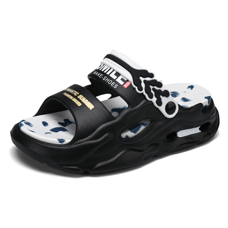 2025 verano en vivo pisar mierda sensación de sandalones para hombres y mujeres parejas de ocio de playa deportes de marea nacional EVA zapatillas para hombres