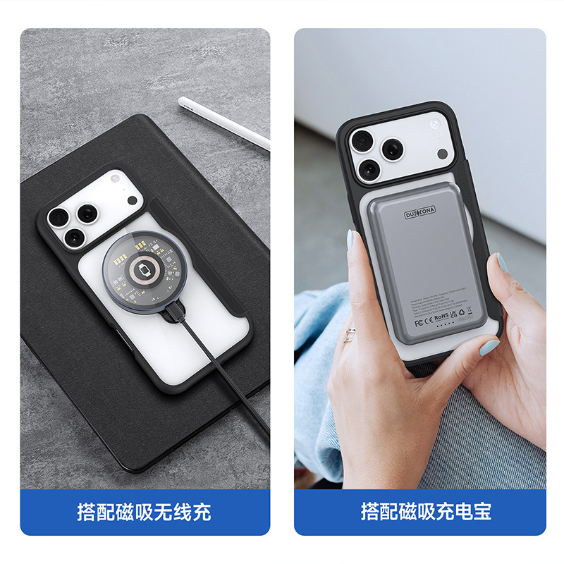 iPhone17 磁気ホルダー携帯電話ケース Apple 17 フリップタイプデュアルカードポケットビジネスレザーケース工場卸売に適しています|undefined