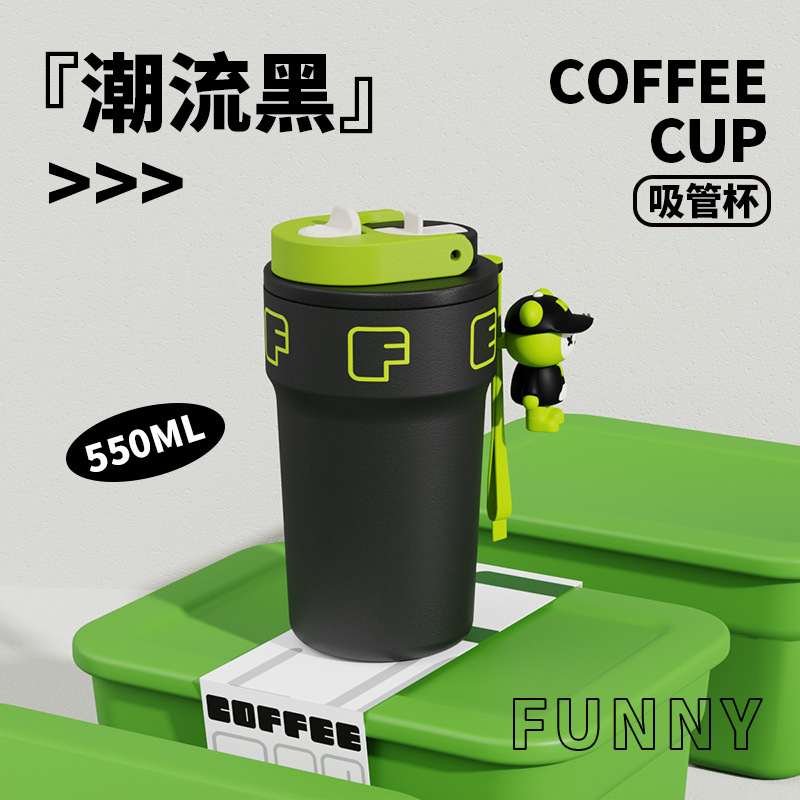 Nuevo taza de café de muñeca de doble bebida 316L taza de acero inoxidable de alto valor facial para niños y niñas tazas de agua al aire libre