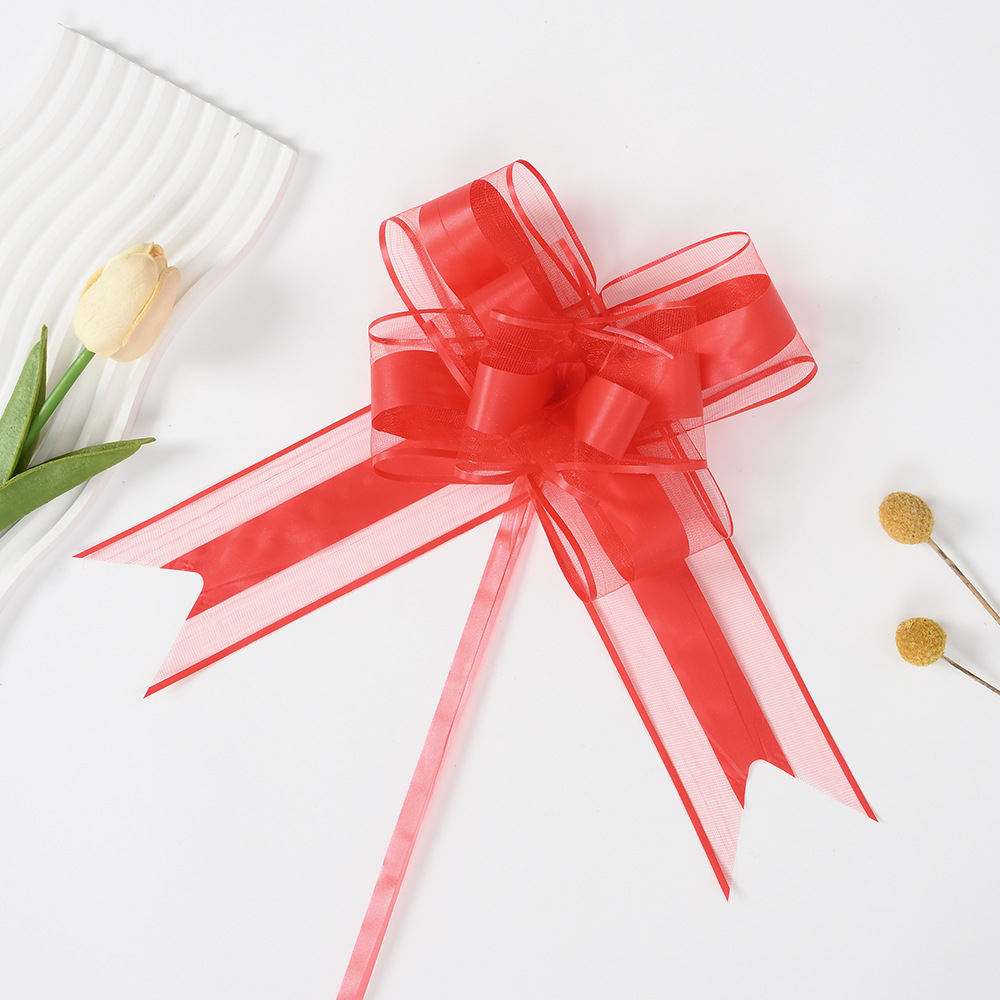 Transfronterizo grande 70 suya nieve arco mano embalaje de regalos de flores decoración de actividades de Navidad dibujar cinta de flores