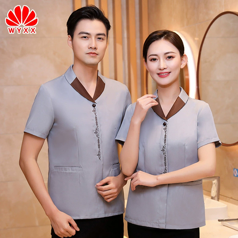 Уборка рабочей одежды с коротким рукавом летняя женская униформа в гостиничном номере собственность уборка пола тетя ПА одежда костюм