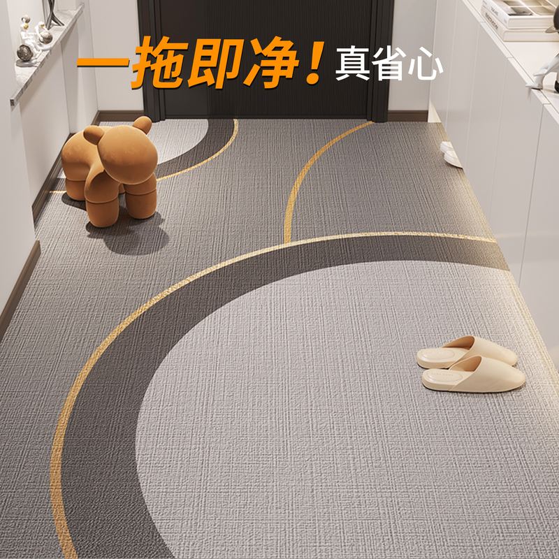2026 New Model Entrance Door Mat Pvc Washable Wipeable Cuttable Thickened Non-Slip Foot Mat Large Carpet Floor Mat