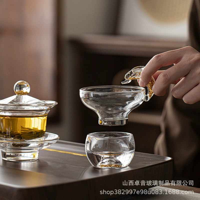 Crystal tea set, elite tea cup, light luxury style