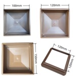 塑木围栏柱帽盖帽木塑栈道护栏柱帽柱裙立柱柱帽方管盖帽上下帽脚