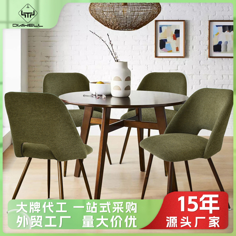 Exportación de sillas de mesa de comedor de Amazon, sillas de respaldo nórdicas simples, sillas de comedor de lujo ligeras y de alto nivel image 1
