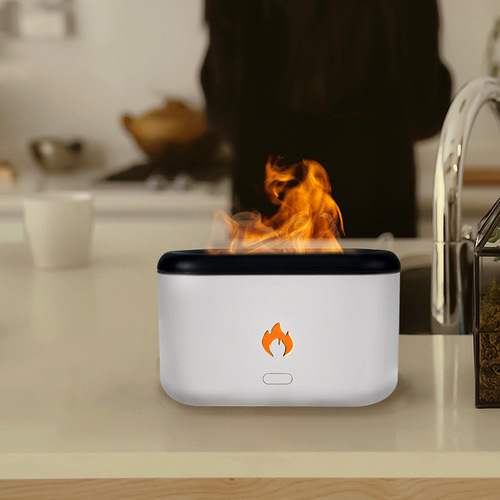 Cross-border 300ml simulation flame aromatherapy machine household bedroom USB desktop small portable humidifier large fog volume
