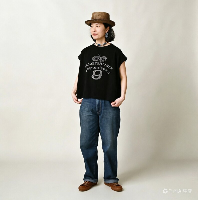 Japanese-Style Export Mori Girl Style Mesh Fabric M-Shaped Loose Sleeveless T-Shirt Plus Size Casual Women's Clothing