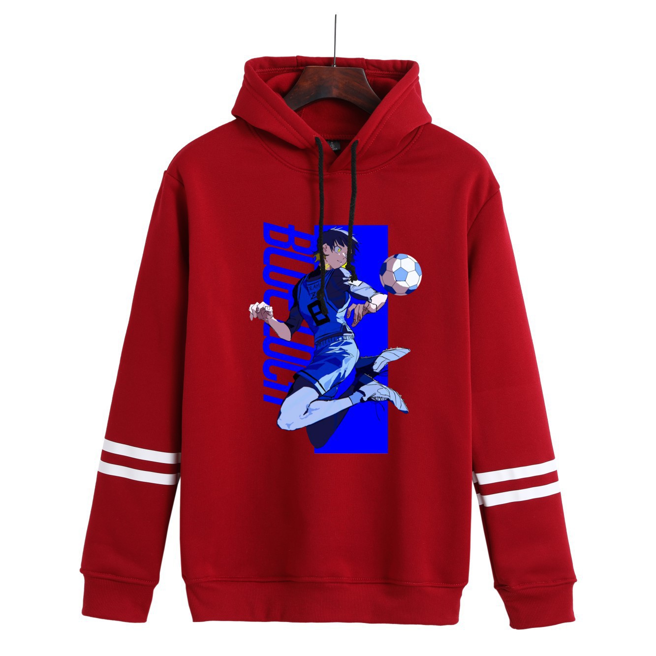 BLUE LOCK Blue Prison Plus Velvet Tamaño más hombres y mujeres Suéter de pareja Trend con capucha sudadera anime