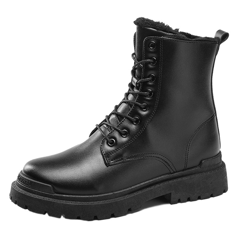 Botas Chelsea Martin para Hombre, Estilo 2025, Botas de Trabajo Antideslizantes, Impermeables, de Algodón, Botas de Media Caña, Zapatos Británicos de Cuero, Botas de Motocicleta para Hombre