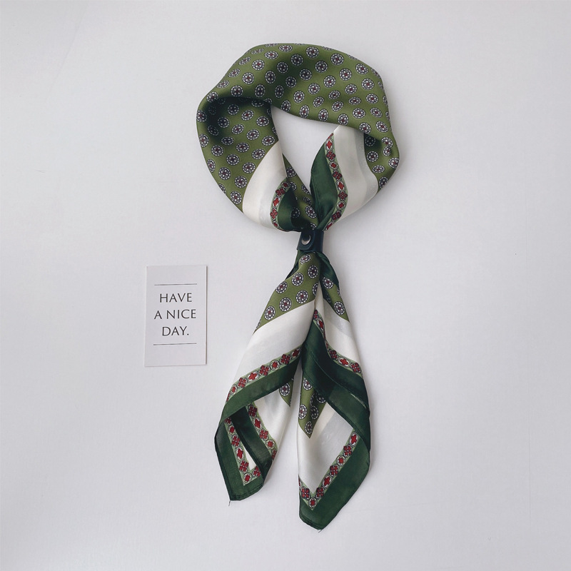 Japanese Retro Workwear Men's Square Scarf, Men's Silk Scarf, Korean Men's Decorative Silk Scarf, Neck Scarf, Collar Scarf