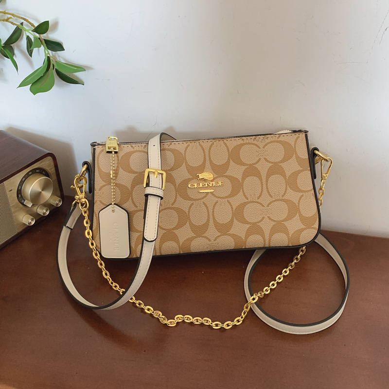 Bolso mujer 2025 nuevo bolso de mahjong Kou C bolso de axila bolso clásico de mensajero de un solo hombro cadena mano pequeño bolso cuadrado mujer