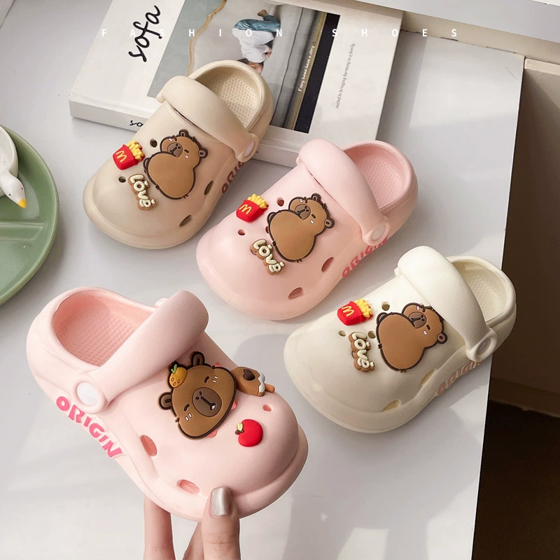 Детская обувь Kapibala в виде крокодила, новинка 2025 года, летние новые сандалии Baotou для мальчиков, пляжная обувь на мягкой подошве для мальчиков, нескользящая