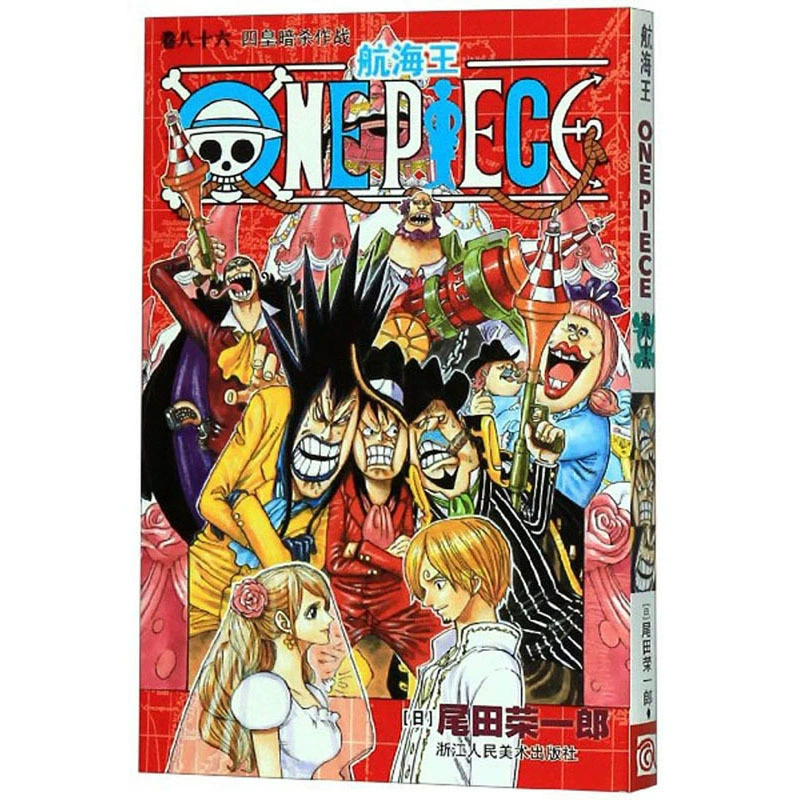 Подлинная манга-серия One Piece 1-108, аниме с горячей кровью, японский комикс, двумерная японская анимация