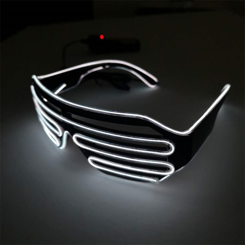 Gafas luminosas EL explosivas, accesorios de baile fluorescentes, artefactos de fiesta, persianas, gafas luminosas, suministros fluorescentes para fiestas de baile