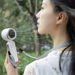 ハンドヘルド折りたたみ高速ターボファン新製品バストーム 5 スピード首吊りファン 180 度デスクトップポータブル屋外ファン