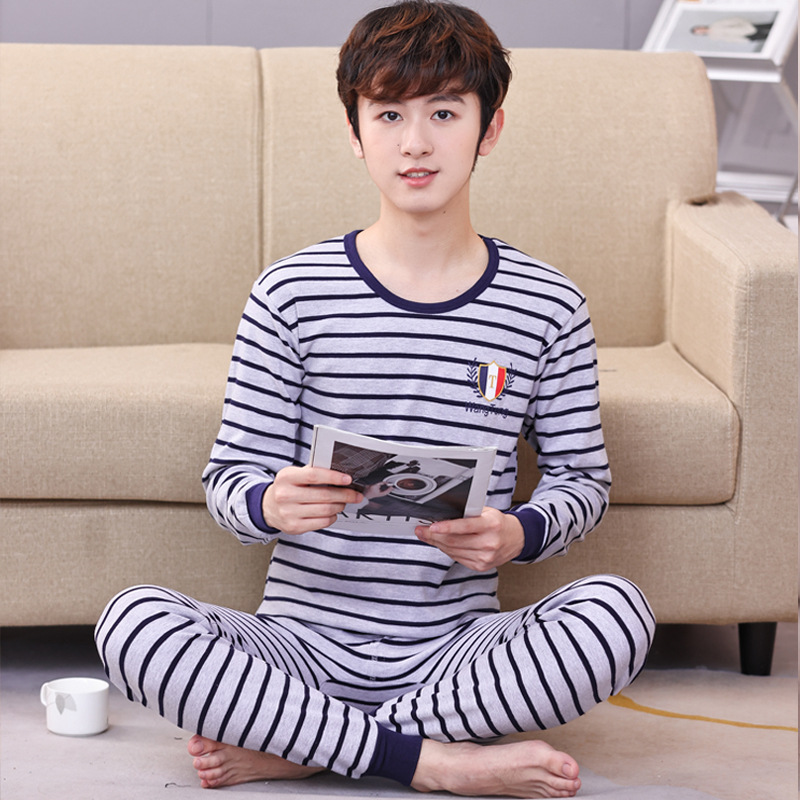 Ropa interior para niños conjunto de algodón puro medio y grande niños ropa de otoño pantalones largos algodón adolescentes niñas suéter de algodón más ropa interior de tamaño