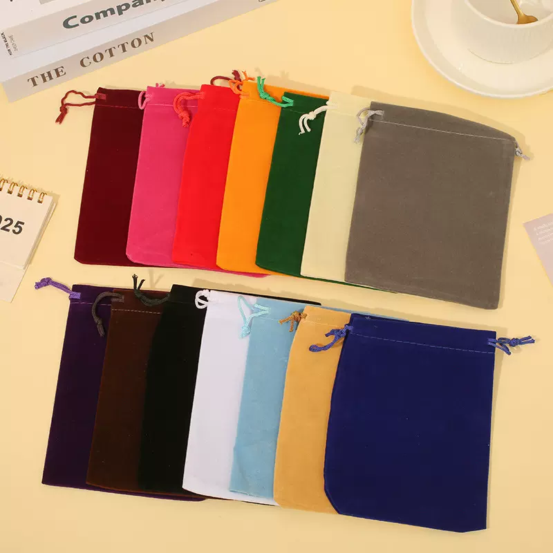 定制绒布束口袋绒布抽绳收口饰品首饰高档文玩小布袋子丝绒收纳袋