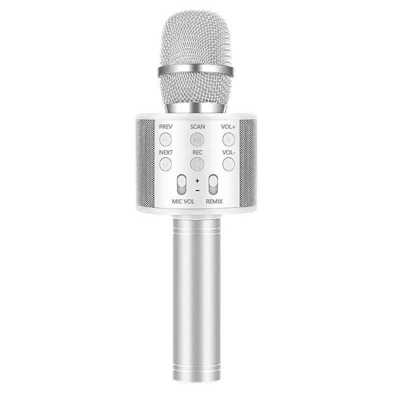 K歌宝WS-858無線マイクbluetoothスピーカーusb充電マイク携帯型無線マイク卸売り|undefined