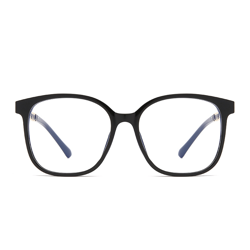 Nueva moda espejo plano de montura grande gafas de alta calidad anti-luz azul montura negra gafas de montura antirradiación fábrica al por mayor