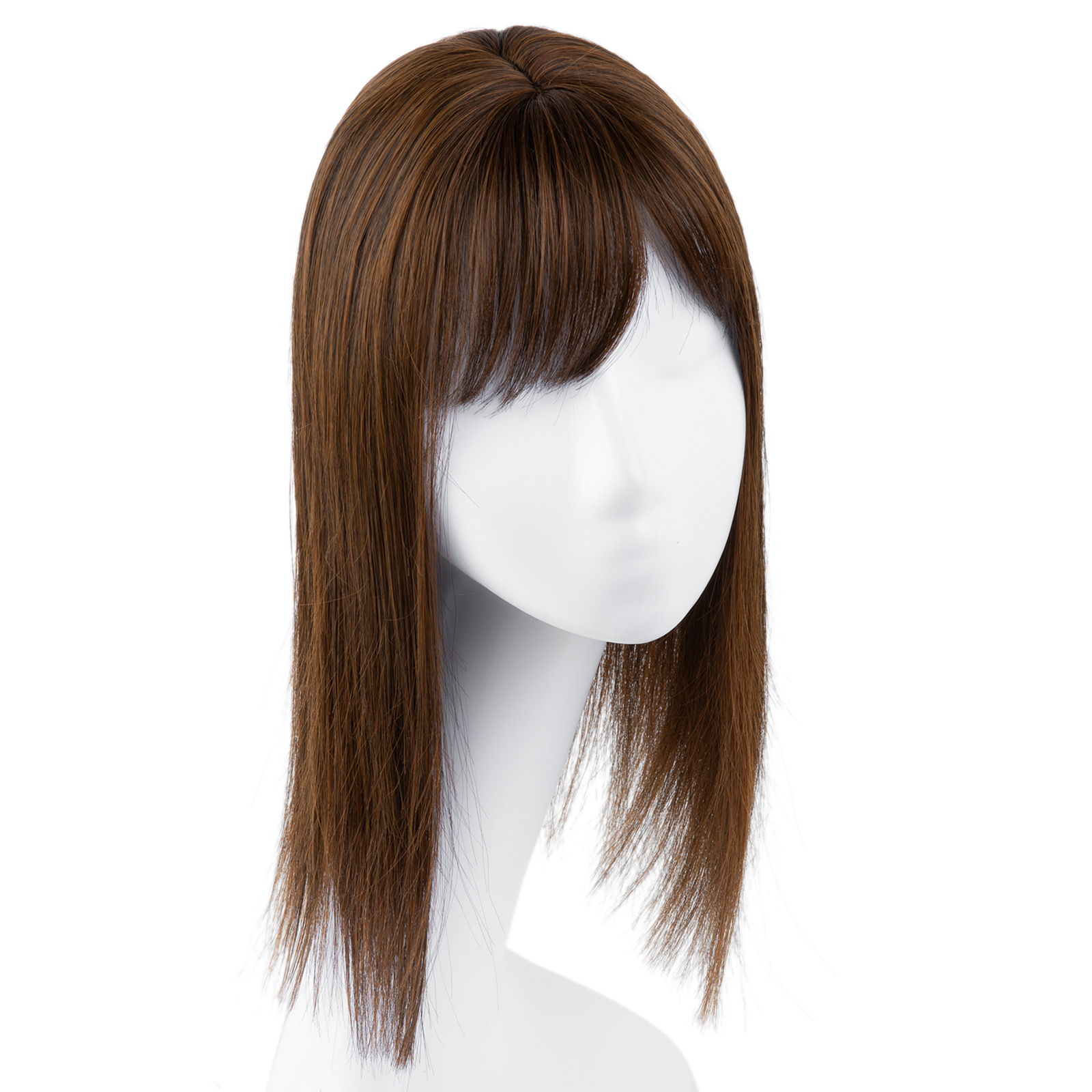 Perruque de cheveux synthétiques, Patch supérieur pour femmes, frange 3D pour un blanchiment naturel, Patch capillaire Invisible_voghion.com