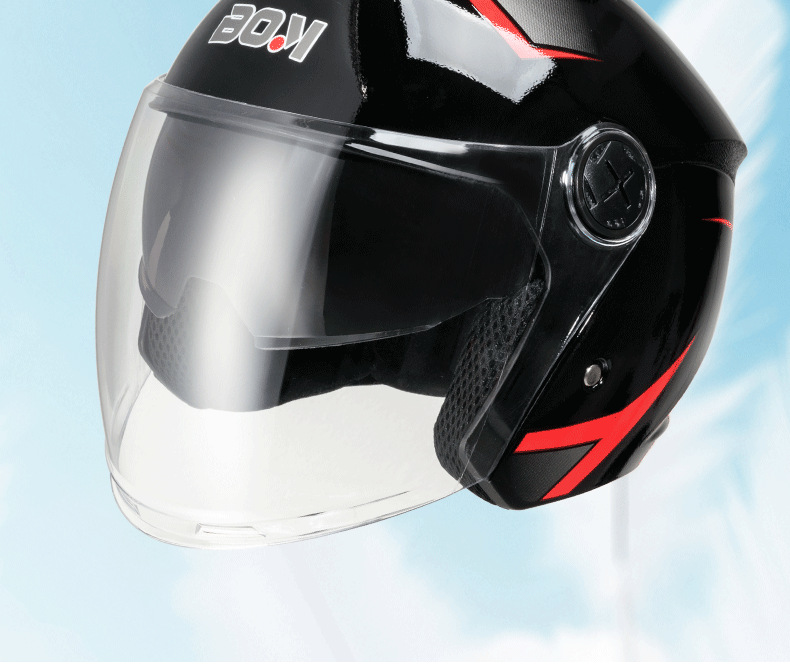 Four-Season Unisex Dual-Lens Electric Vehicle Helmet New National Standard Certified Anti-Fog and Rain-Proof Mecha Style Warm